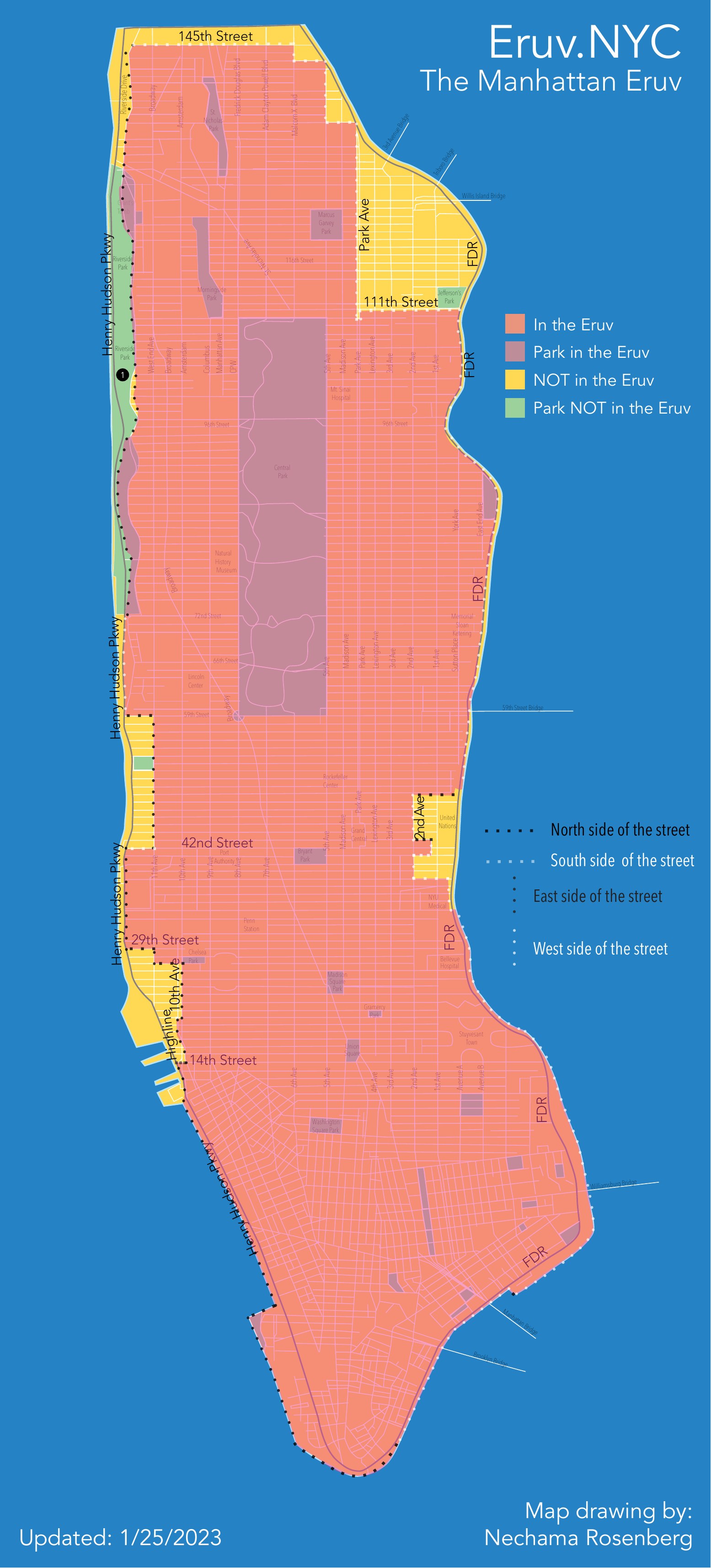 Preview of the Manhattan Eruv Map